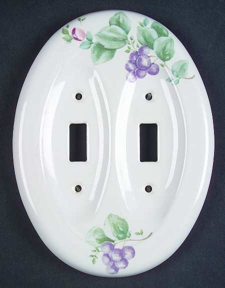 Grapevine Double Light Switch Cover