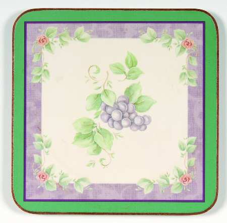 Grapevine Cork Back Square Coaster