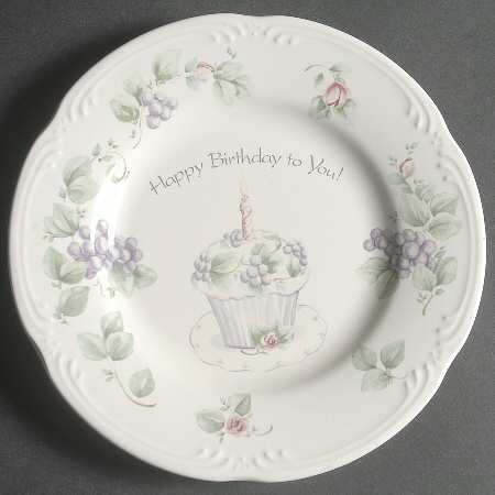 Grapevine Happy Birthday Plate