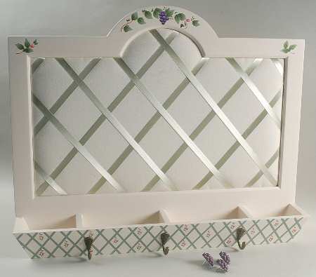 Grapevine Bulletin Board-Cloth & Wood