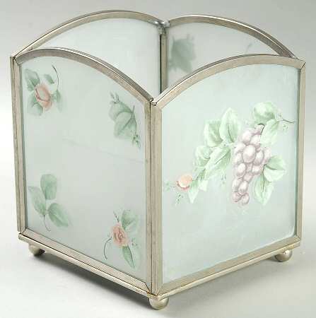 Grapevine Square Glass & Metal Votive Candleholder