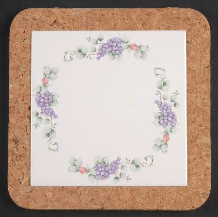 Grapevine Square Cork Back Trivet