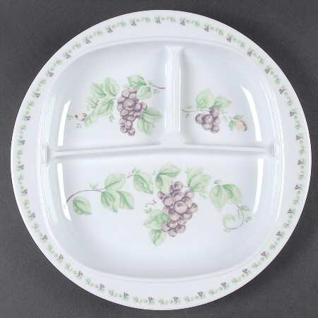 Grapevine Melamine Adult Divided Plate