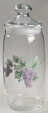 Grapevine Large Glassware Storage Jar & Lid