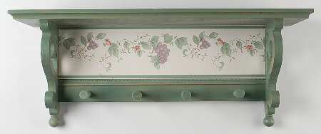 Grapevine Wood Peg Shelf