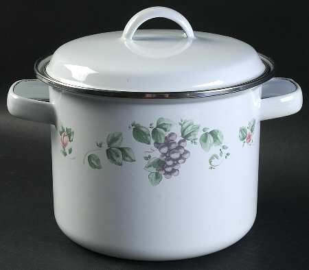 Grapevine 2.5 Qt Metal Stockpot & LId