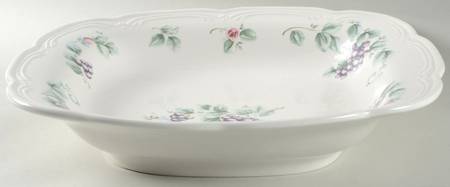 Grapevine 15" Square Pasta Serving Bowl
