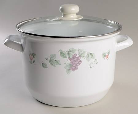 Grapevine 8 Quart Metal Stockpot & Metal Lid