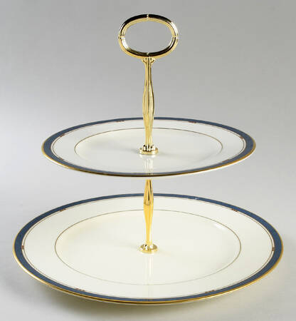 Hampton 6 5/8"-10"  2 Tiered Serving Tray (Dp, Sp) HC