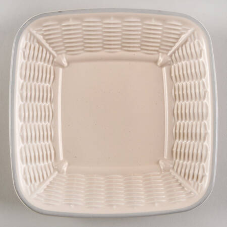 Heirloom Open Candy Dish with Wicker Trim