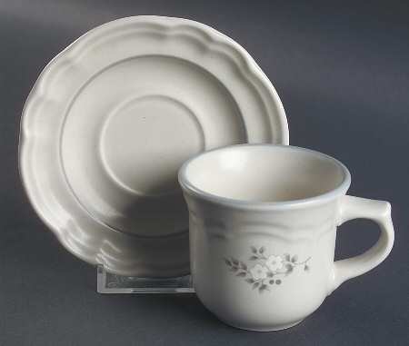 Heirloom Flat Demitasse Cup & Saucer Set