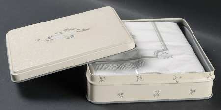 Heirloom 5" Square Metal Napkin Box W/Napkins