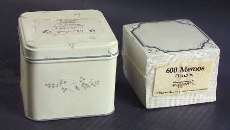 Heirloom Paper Note Pad with Metal Box
