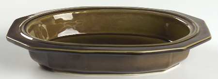 Heritage Green 10" Oval Vegetable Bowl