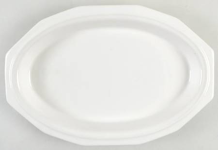 Heritage White 12" Oval Serving Platter