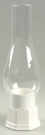 Heritage White Hurricane Lamp & Globe