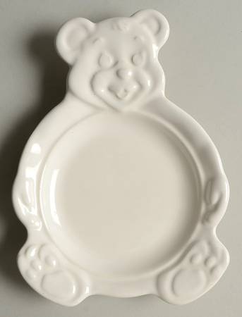 Heritage White Teddy Bear Plate