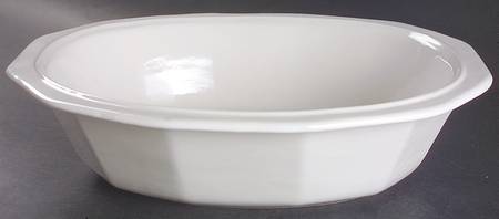 Heritage White 10" Oval Vegetable Bowl