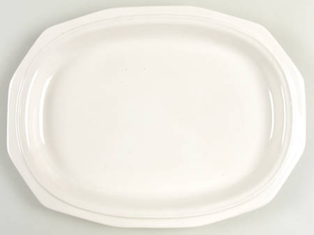 Heritage White 14" Oval Serving Platter