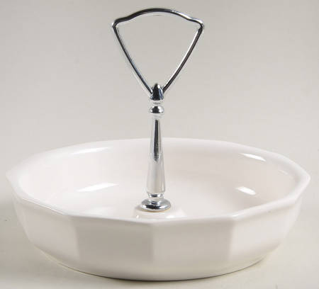 Heritage White Open Candy Dish