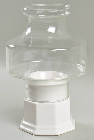 Heritage White Hurricane Lamp & Globe
