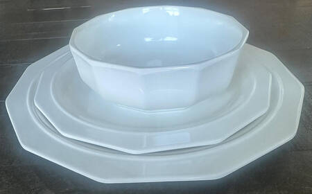 Heritage White Melamine Luncheon Plate