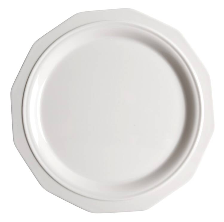 Heritage White Melamine Dinner Plate