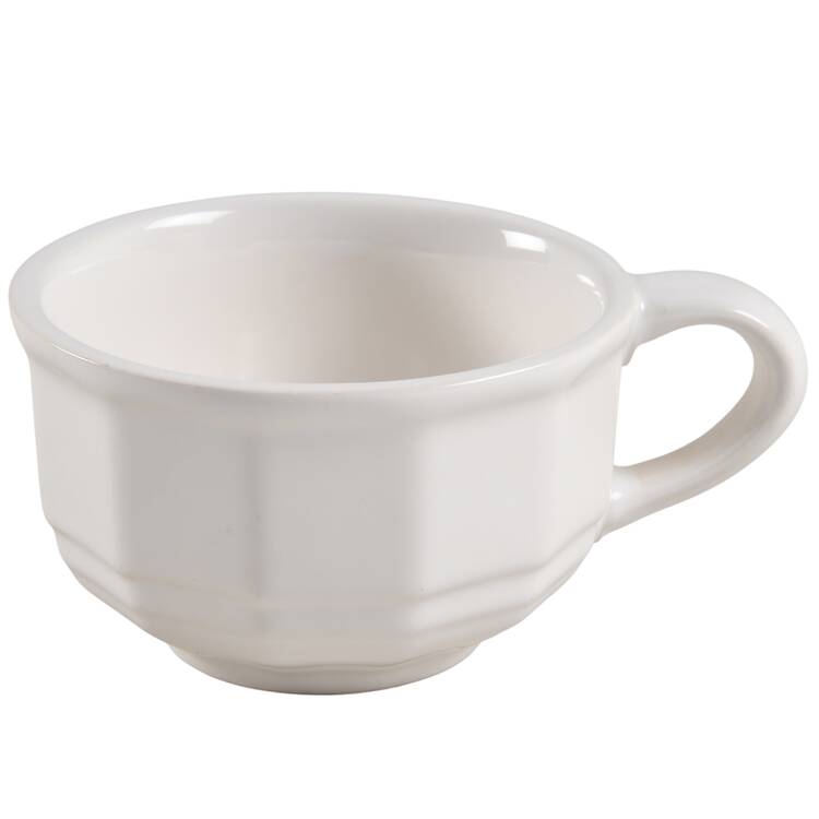 Heritage White Flat Cup