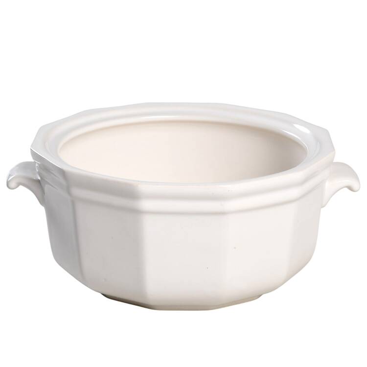 Heritage White 2 Qt Round Covered Casserole No Lid