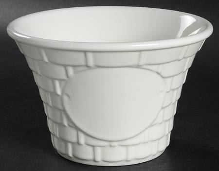Heritage White Medium Basket, No Handle