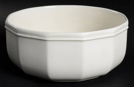 Heritage White 10" Large Salad Serving Bowl