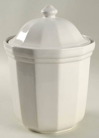 Heritage White Extra Large Canister & Lid with Seal Ring