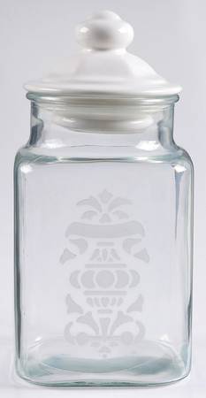 Heritage White Large Glassware Canister