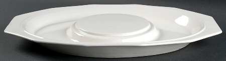 Heritage White Cheese and Cracker Set, No Dome