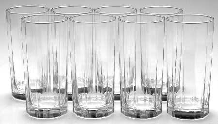 Heritage White 15 Oz Glassware Cooler - Set of 8