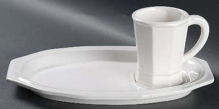 Heritage White Snack Plate & Mug Set