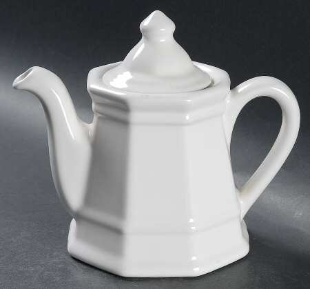 Heritage White Mini Teapot & Lid