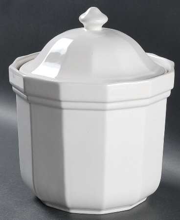 Heritage White Ice Crock with Lid & Metal Insert