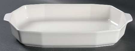 Heritage White 14" Rectangular Baker