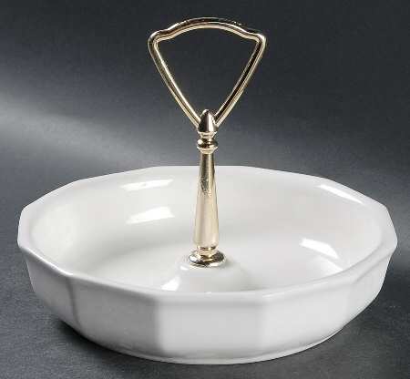 Heritage White Open Candy Dish