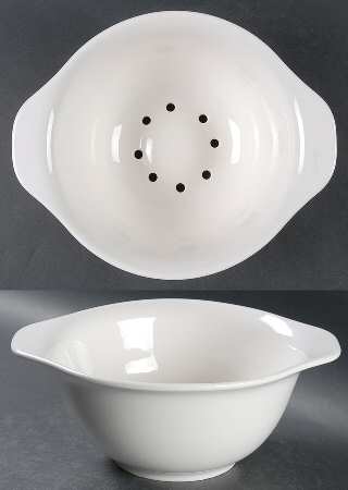 Heritage White (2 Piece) Drain Set, Colander Only
