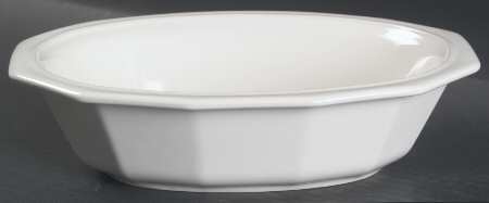 Heritage White 8" Oval Vegetable Bowl