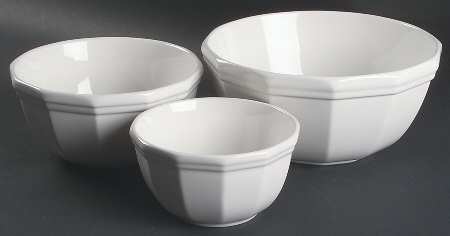 Heritage White (3 Piece) Mixing Bowl Set