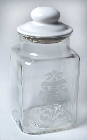 Heritage White Large Glassware Canister