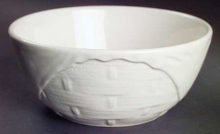 Heritage White Basket Bowl