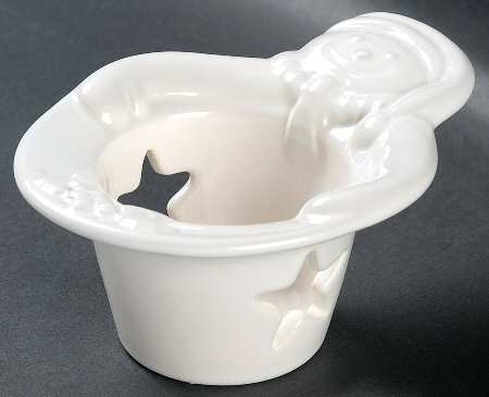 Heritage White Snowman Votive Candleholder