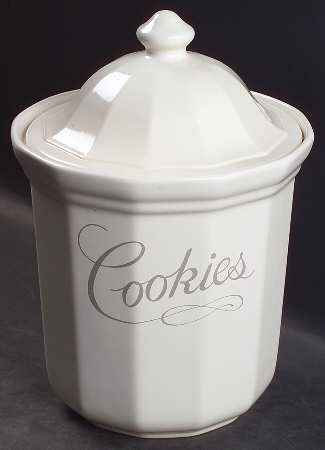 Heritage White Cookie Jar & Lid