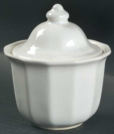 Heritage White Condiment Jar & Lid
