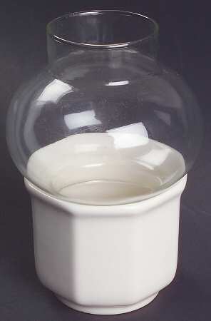 Heritage White Mini Lite Votive with Glass Globe