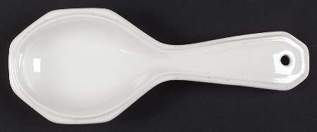 Heritage White Spoon Rest/Holder (Holds 1 Spoon)